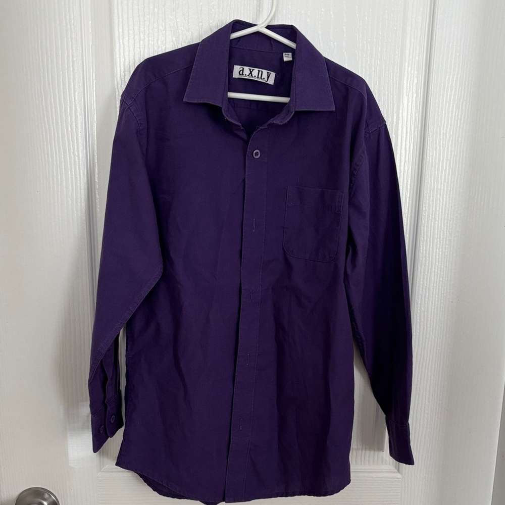 A.X.N.Y. American Exchange Kids Purple Button Down Shirt